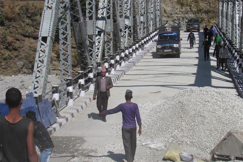 A view of newly the constructed bridge over the Guigard River, in Bajura, on Monday, October 29, 2018. Photo: THT
