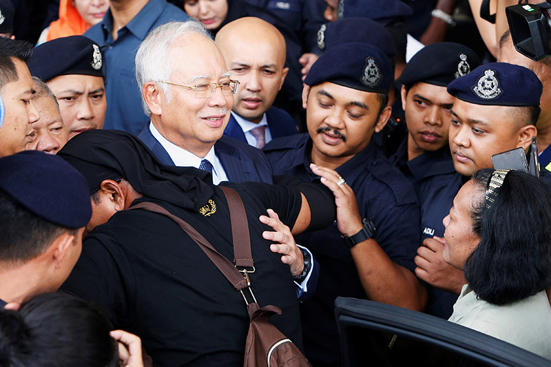 File - Malaysia's former Prime Minister Najib Razak leaves a court in Kuala Lumpur, Malaysia, on October 4, 2018. Photo: REUTERS