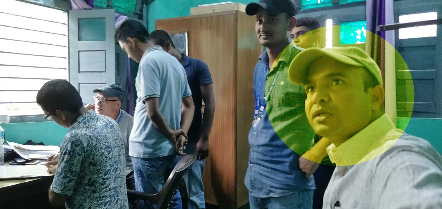 CIAA officials detain EDCU chief Shah from quarters of Birgunj Sugar Factory on Thursday, October 11, 2018. Photo: Ram Sarraf