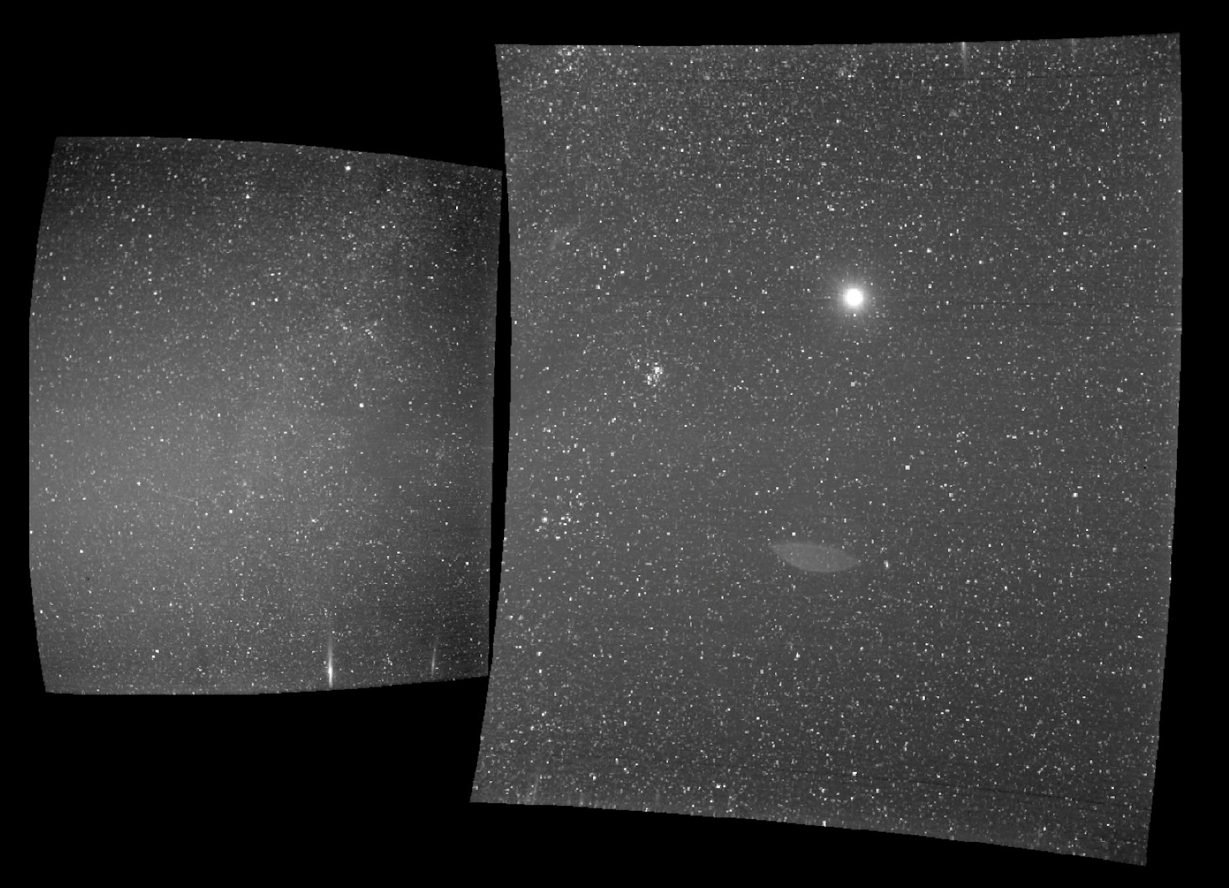 An image of Earth (bright spot on right) captured by NASA's Parker Solar Probe while en route to Venus for a gravity assist. Photo: NASA
