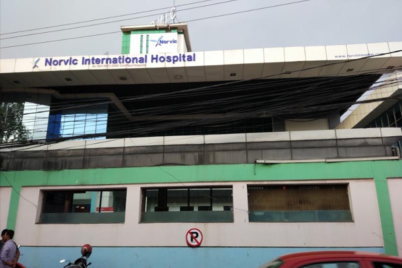 A view of building of Norvic Hospital in Thapathali, Kathmandu. Photo courtesy: Binaya Shreshta via Google maps