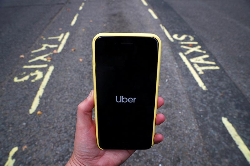 The Uber application is seen on a mobile phone in London, Britain, September 14, 2018. Photo: Reuters
