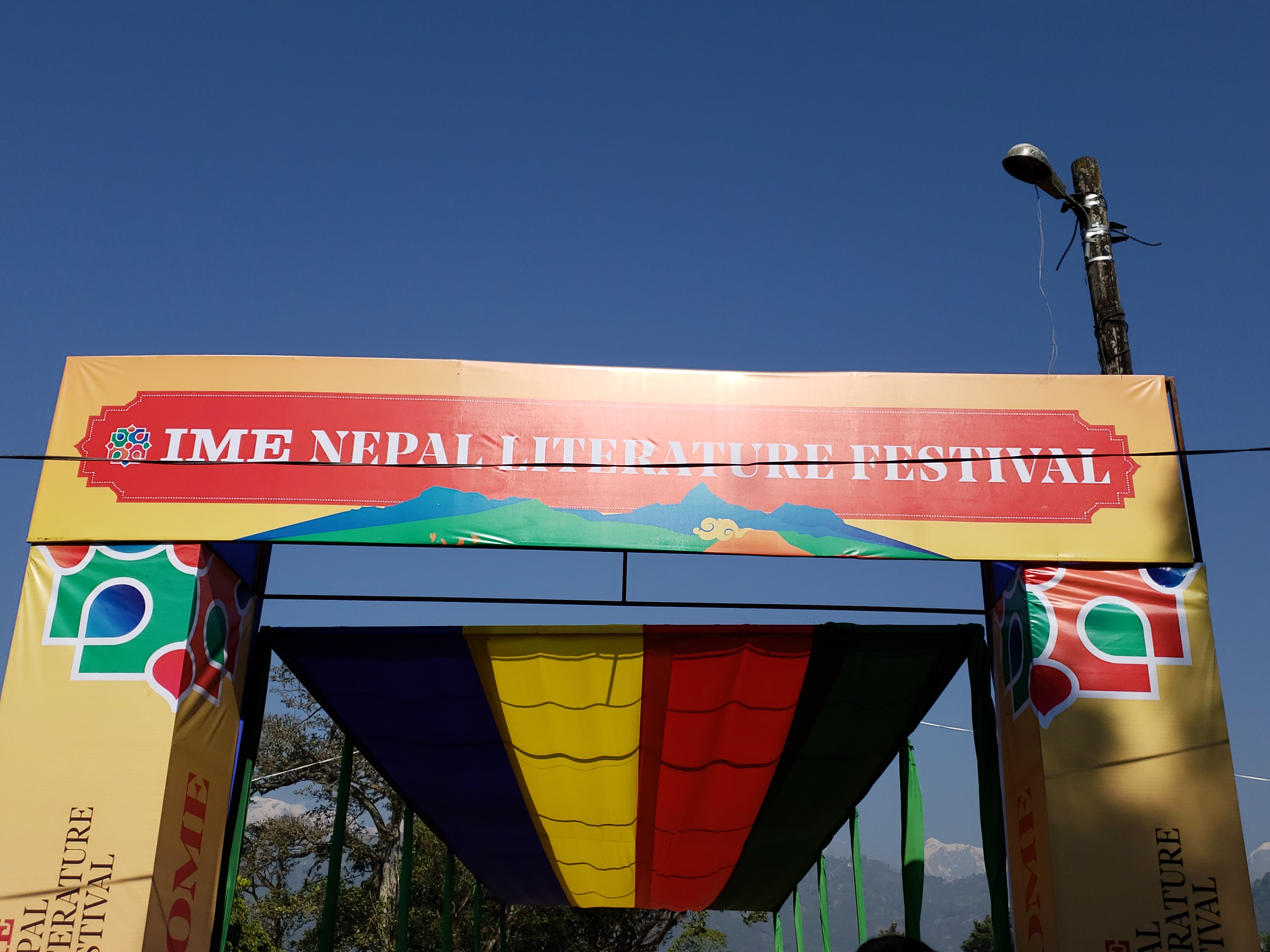 Main entrance of Nepal Literature Festival 2019 held at Lakeside, Pokhara, on December 25, 2018. Photo: Nikki Hamal/THT Online