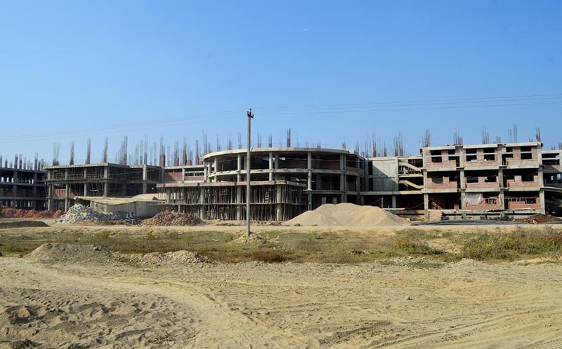 A view of the under-construction Geta Medical College, in Kailali, on Thursday, December 27, 2018. Photo: THT