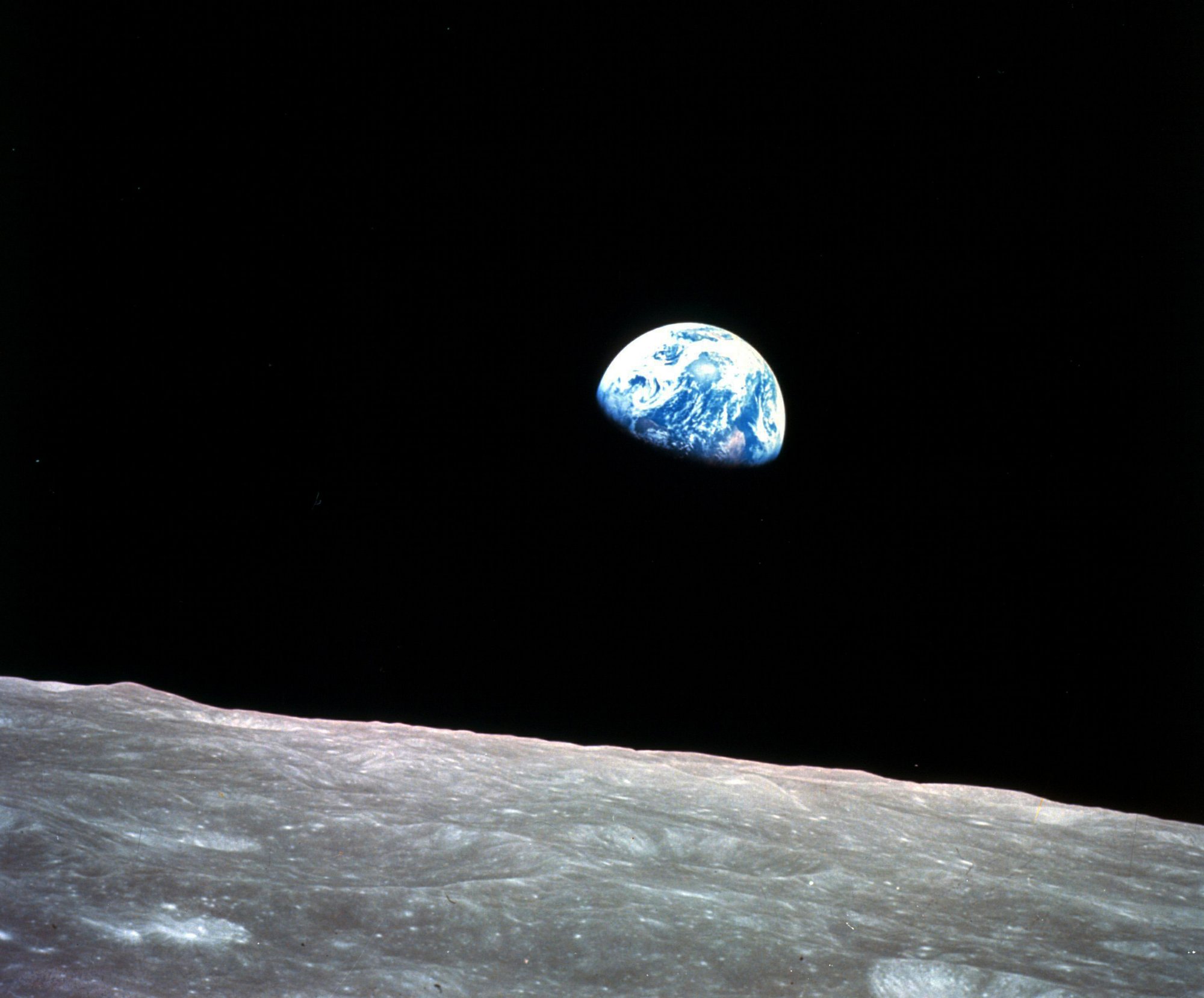 FILE - This Dec. 24, 1968, file photo made available by NASA shows the Earth behind the surface of the moon during the Apollo 8 mission. Photo: AP