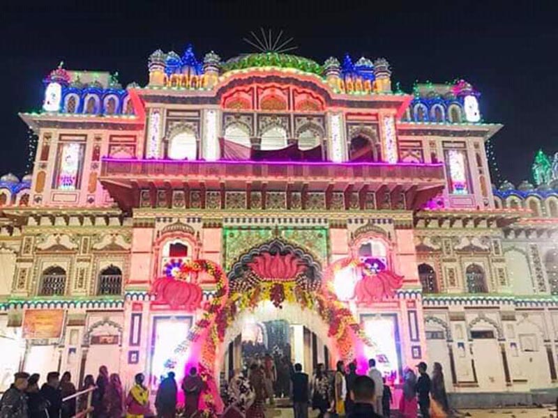 Ram Janaki temple decorated to celebrate Ram-Janaki Vivaha Mahotsav in Janakpur, on Tuesday, December 11, 2018. Photo: THT