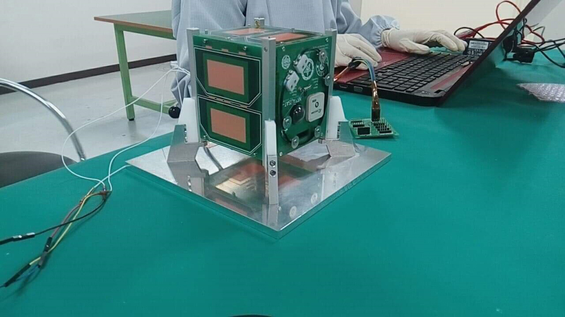 This undated image shows NepaliSat-1 being tested in Japan.nPhoto Courtesy: NAST
