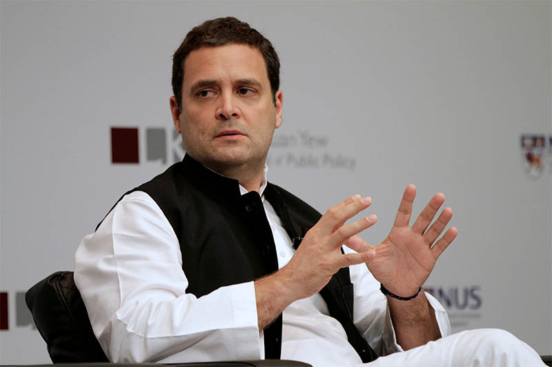 File: Rahul Gandhi speaks at an event in Singapore March 8, 2018. Photo: Reuters