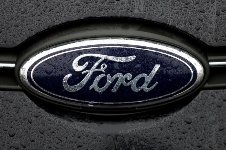 The Ford logo is pictured at the Ford Motor Co plant in Genk,Belgium December 17, 2014. REUTERS/Francois Lenoir/File Photo