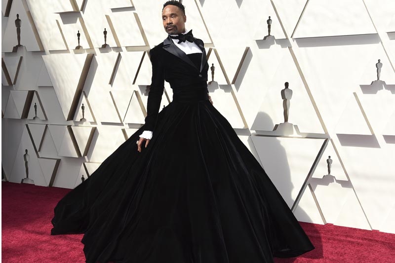 Billy Porter arrives at the Oscars on Sunday, February 24, 2019, at the Dolby Theatre in Los Angeles. Photo: AP