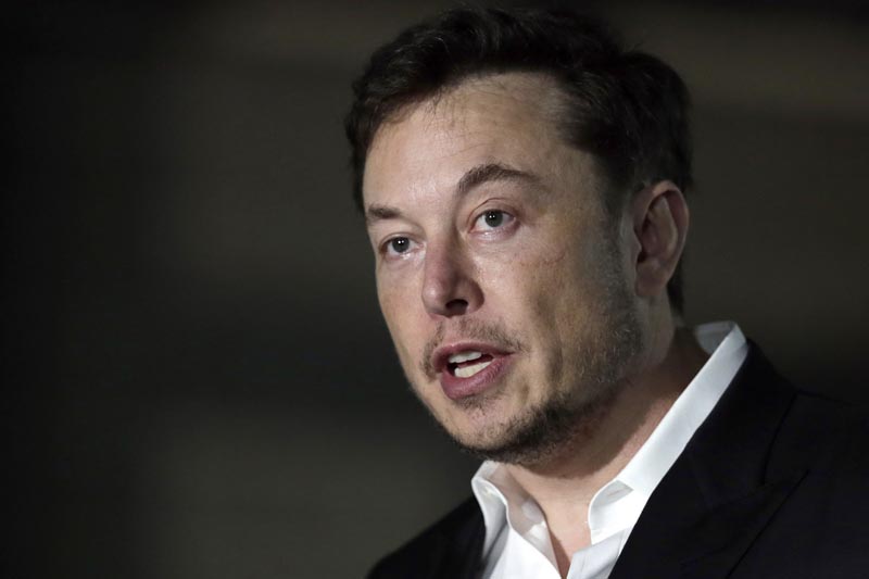 FILE: In this June 14, 2018, file photo, Tesla CEO Elon Musk speaks at a news conference in Chicago. Photo: AP/File