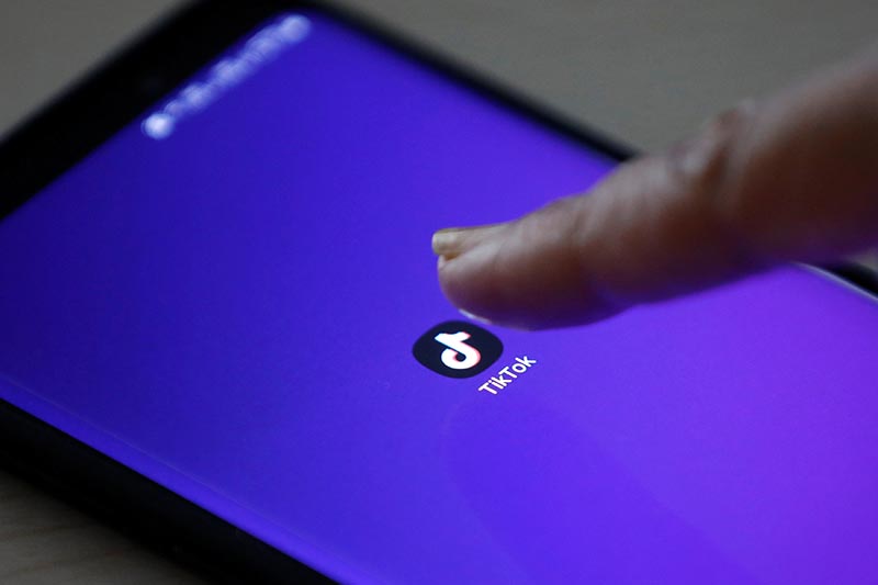 The logo of TikTok application is seen on a mobile phone screen in this picture illustration taken February 21, 2019. Picture taken February 21, 2019.  Photo: Reuters