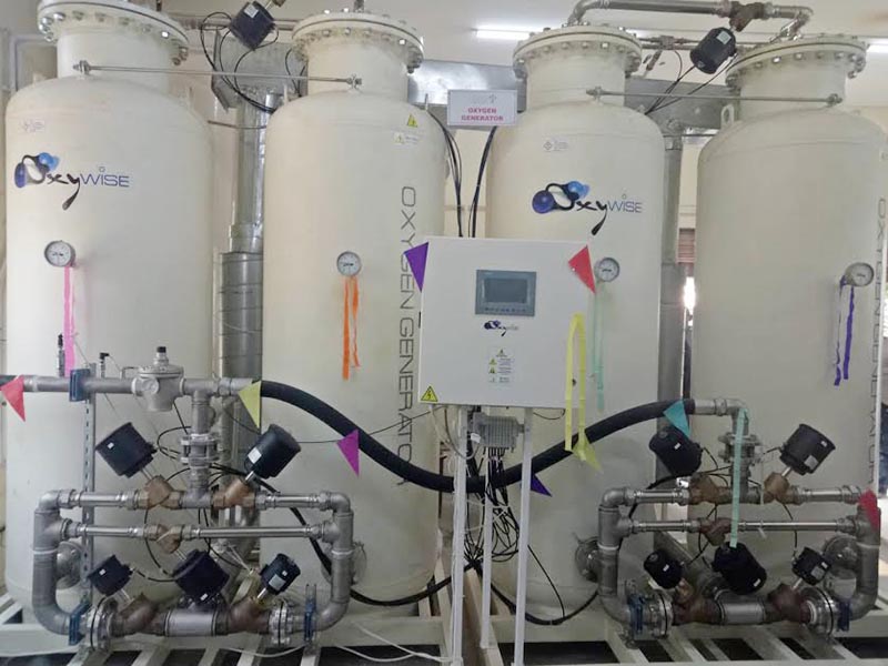 An oxygen plant that came into operation in Dharan-based BP Koirala Institute of Health Sciences, Sunsari, on Thursday, February 7, 2019. Photo: THT
