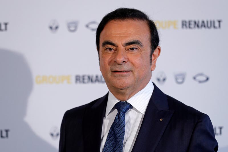 FILE: Carlos Ghosn, Chairman and CEO of the Renault-Nissan Alliance, poses after the Renault's 2015 annual results presentation at their headquarters in Boulogne-Billancourt, near Paris, France, February 12, 2016.Photo: Reuters/file