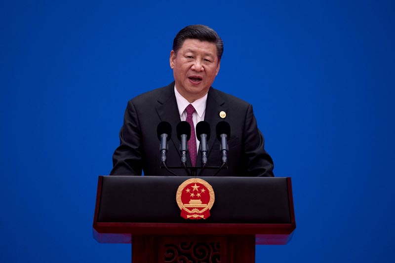 Chinese President Xi Jinping speaks during a briefing on the final day of the Belt and Road Forum, at the Yanqi Lake International Conference Centre, north of Beijing, China May 15, 2017.  Photo: Reuters/File