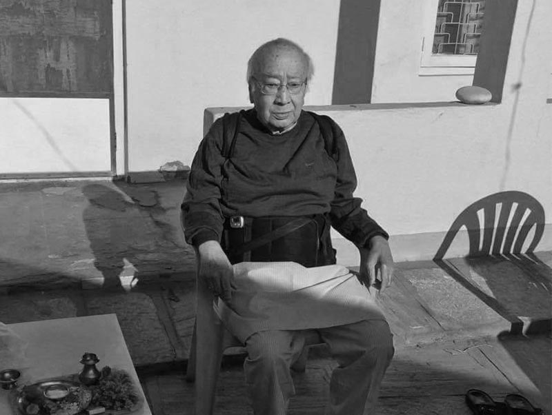 Veteran journalist Manindra Raj Shrestha, on May 5, 2017. Shrestha who passed away on Saturday, March 16 was one of the first journalists to build a career in English language media in Nepal. Photo: Manindra Raj Shrestha Facebook