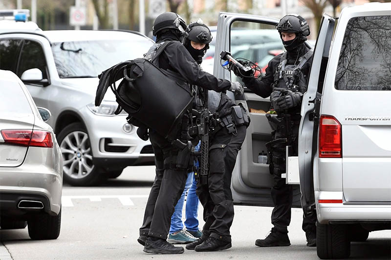 Police are seen after a shooting in Utrecht, Netherlands, March 18, 2019. Photo: Reuters