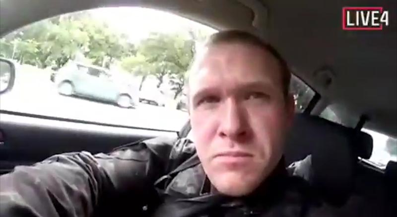 This frame from the video that was live-streamed Friday, March 15, 2019, shows a gunman, who used the name Brenton Tarrant on social media, in a car before the mosque shootings in Christchurch, New Zealand. Those who watched Brenton Tarrant growing up in the sleepy Australian country town of Grafton apparently had no inkling of the evil potential that he allegedly unleashed in merciless gunfire in two New Zealand mosques that claimed at least 49 lives. Photo: Shooter's Video via AP