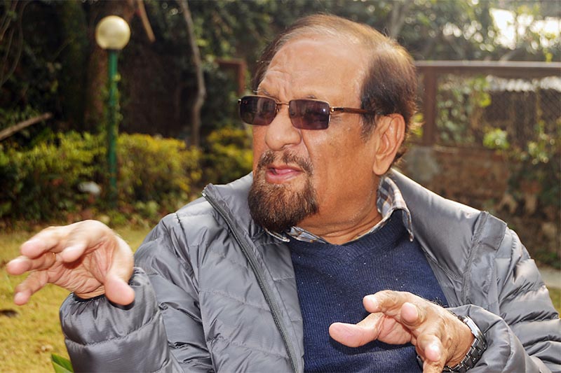 Nepali Congress leader and former finance minister Ram Sharan Mahat gives insight into current business and investment scenario in the country in a face-to-face interview in Kathmandu, on Sunday, March 10, 2019. Photo: Balkrishna Thapa Chhetri/THT