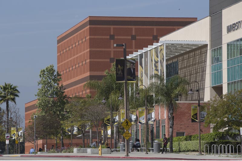 The Cal State University, Los Angeles Student Union building is seen in Los Angeles Thursday, April 25, 2019. Photo: AP