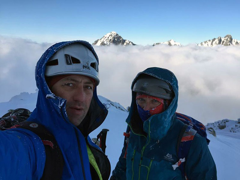 Slovakian climber Peter Hu00e1mor and Romanian alpinist Horia Dan Colibasanu. Photo Courtesy: Horia Colibasanu