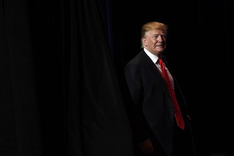 President Donald Trump arrives to speak at the National Association of REALTORS Legislative Meetings and Trade Expo, Friday, May 17, 2019, in Washington. Photo: AP