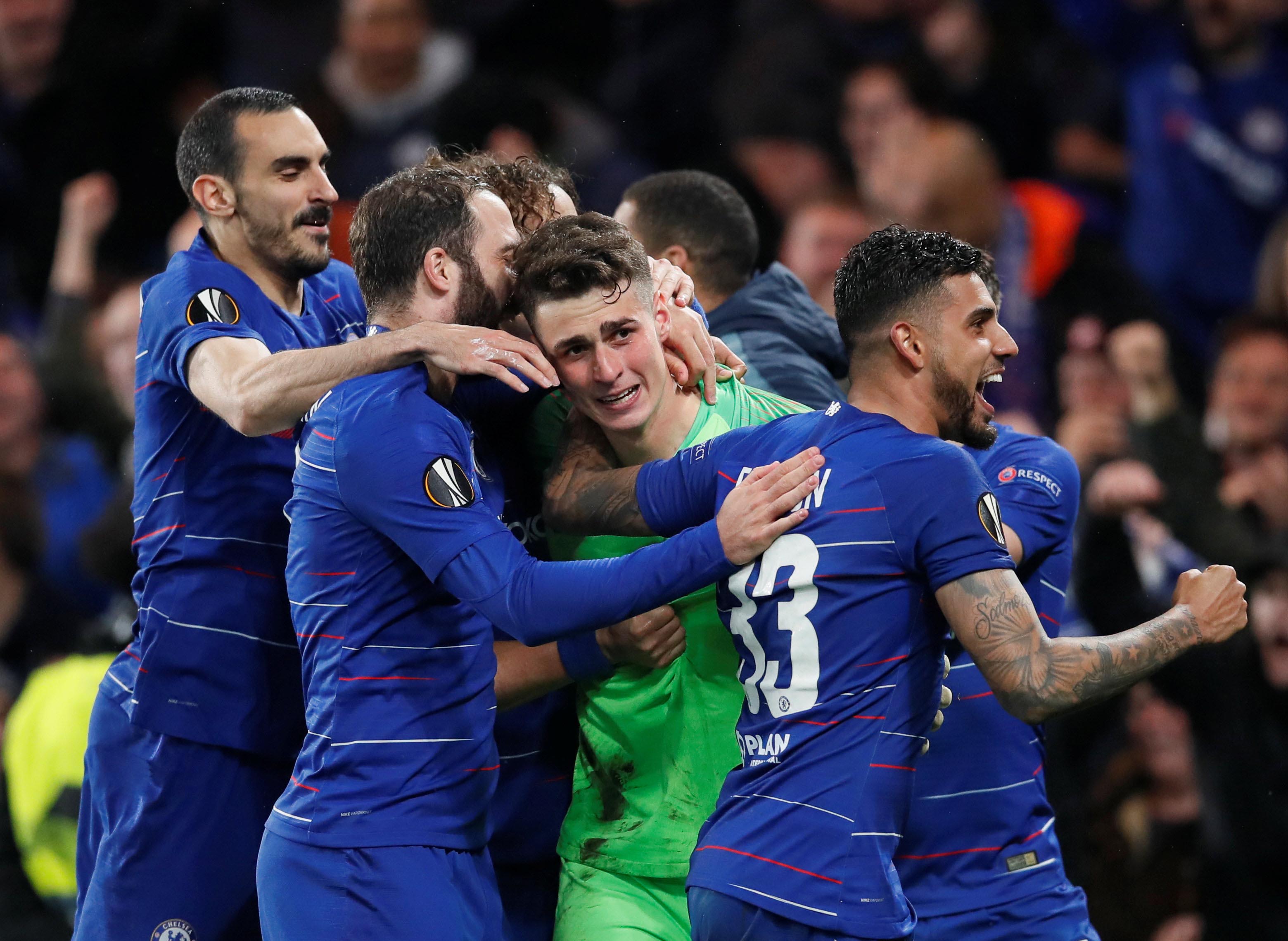 Hazard nets winning penalty as Chelsea reach Europa final - The ...