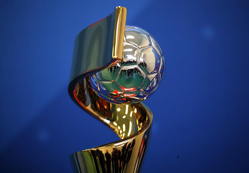 FILE - The Women's soccer World Cup trophy is on display during its presentation in a Paris school, Tuesday, May 14, 2019. Photo: AP
