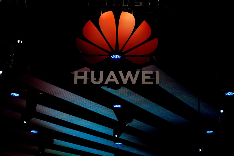 A Huawei logo is pictured during the media day for the Shanghai auto show in Shanghai, China April 16, 2019. Photo: Reuters