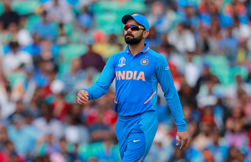 India's Virat Kohli looks on during the ICC Cricket World Cup Warm-Up Match between India and New Zealand , at Kia Oval,in London, Britain, on May 25, 2019. Photo: Action Images via Reuters
