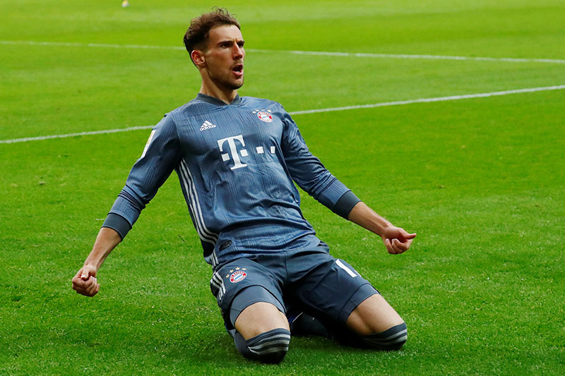 Bayern Munich's Leon Goretzka celebrates scoring a goal. Photo: Reuters