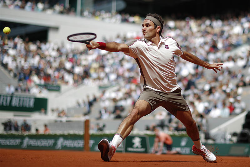 Switzerland's Roger Federer in action during his second round match against Germany's Oscar Otte. Photo: Reuters