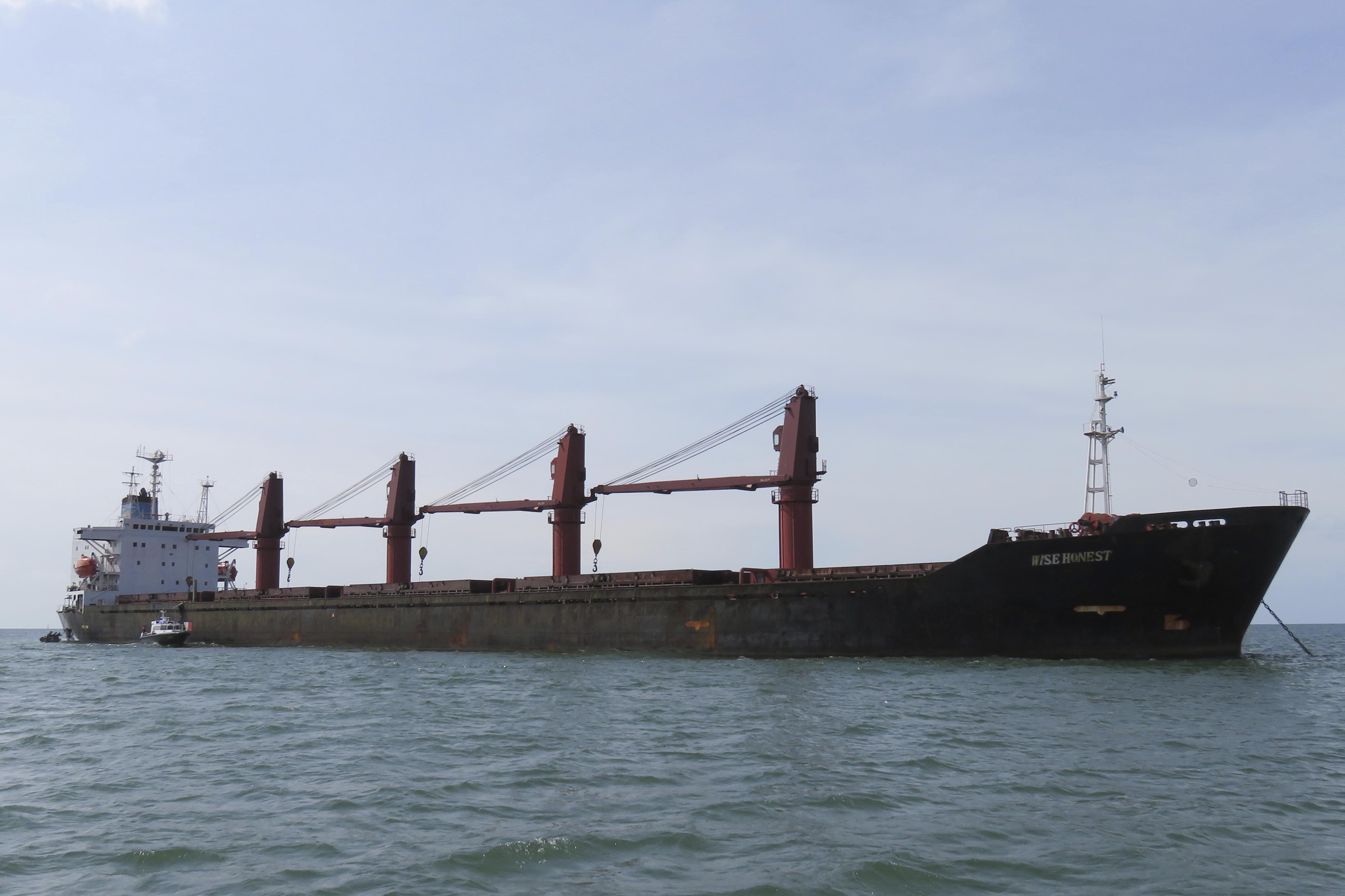 This undated photo released by the US Justice Dept, Thursday, May 9, 2019, shows the North Korean cargo ship Wise Honest. Photo: Department of Justice via AP