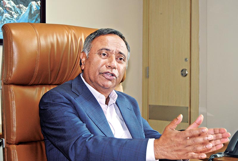 Interview with Uperdra Mahato in Nakkhu, Lalitpur on Monday. Photo: Balkrishna Thapa Chhetri/THT