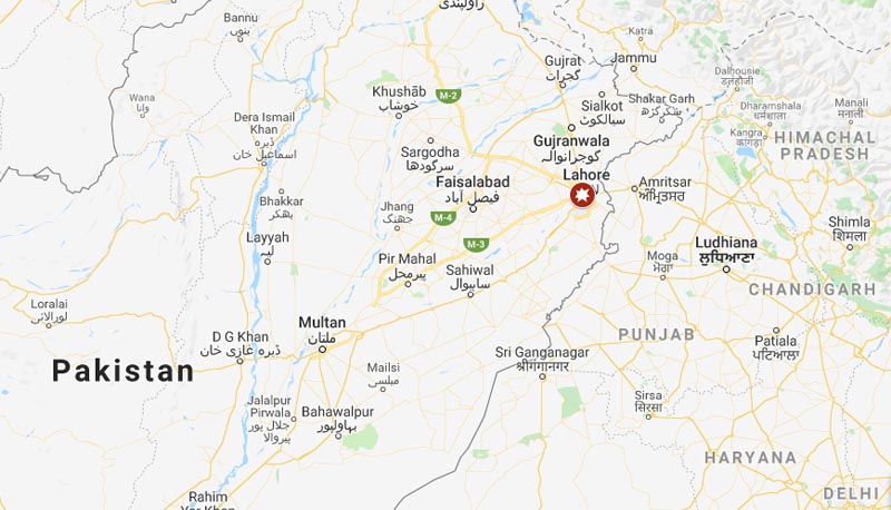 Lahore Bombing.Photo: Google Maps