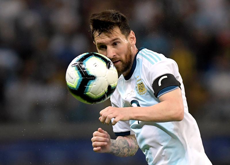 Argentina's Lionel Messi in action during the Copa America Brazil 2019 Group B match between Argentina and Paraguay, at Mineirao Stadium, in Belo Horizonte, Brazil, on June 19, 2019. Photo: Reuters