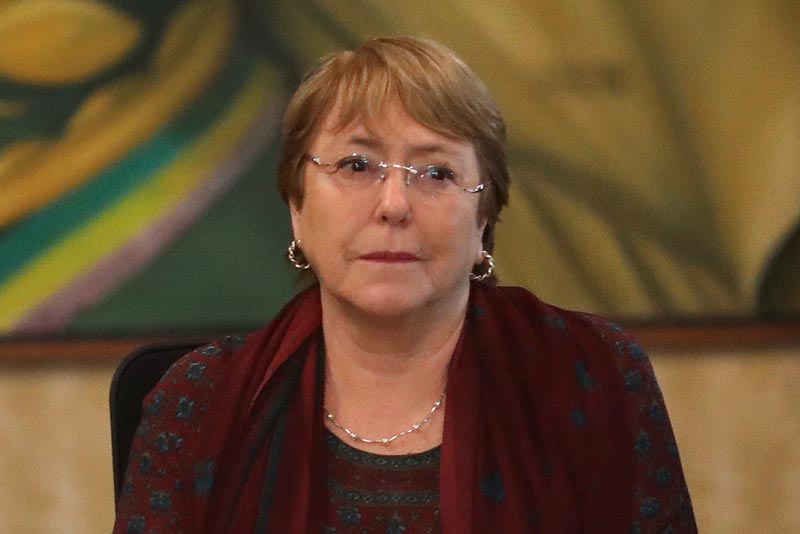 UN High Commissioner for Human Rights Michelle Bachelet attends a meeting at the chancellery in Caracas, Venezuela June 20, 2019. Photo: Reuters