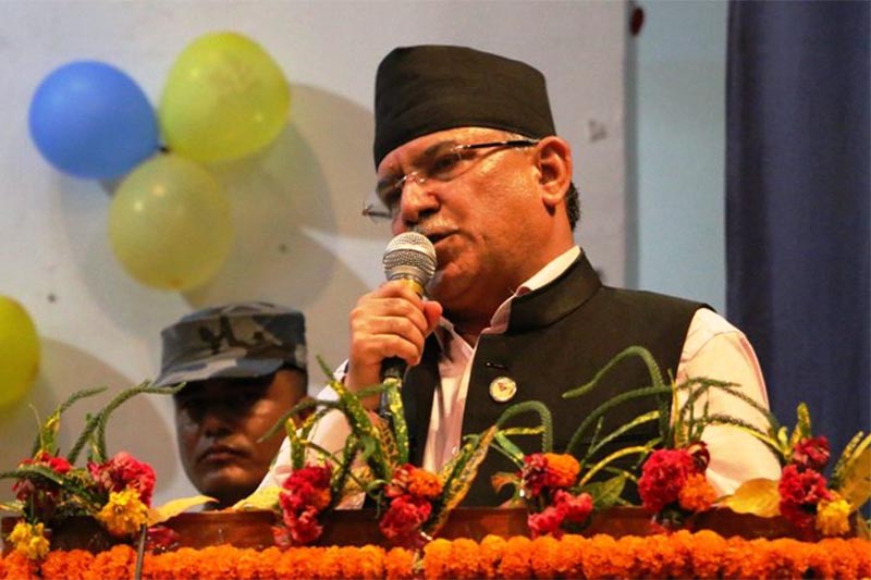 Nepal Commumist Party (NCP) Co-chair Pushpa Kamal Dahal addressing the fourth Municipal Assembly of Bharatpur Metropolitan City, in Chitwan, on Tuesday, June 25, 2019. Photo courtesy: CM Prachanda