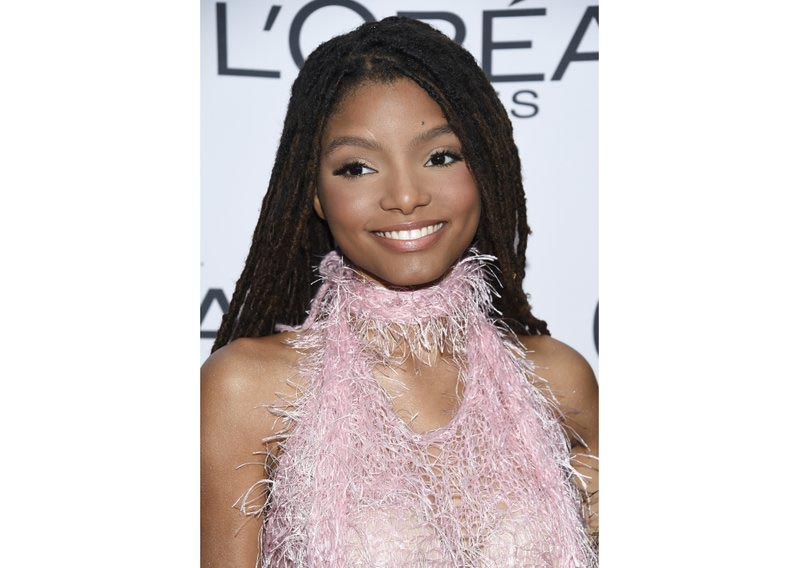 FILE - This Nov. 13, 2017 file photo shows singer-actress Halle Bailey at the 2017 Glamour Women of the Year Awards in New York. Bailey, half of the sister duo Chloe x Halle, will next be going under the sea, starring as Ariel in the upcoming adaptation of u0093The Little Mermaid. Photo: AP