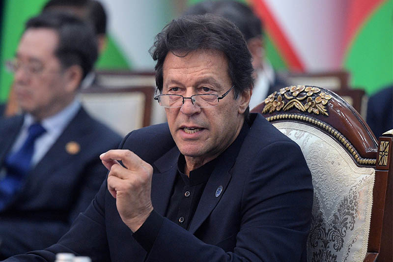 FILE: Pakistanu2019s Prime Minister Imran Khan attends a session during the Shanghai Cooperation Organisation (SCO)u00a0summitu00a0in Bishkek, Kyrgyzstan June 14, 2019. Photo: Reuters