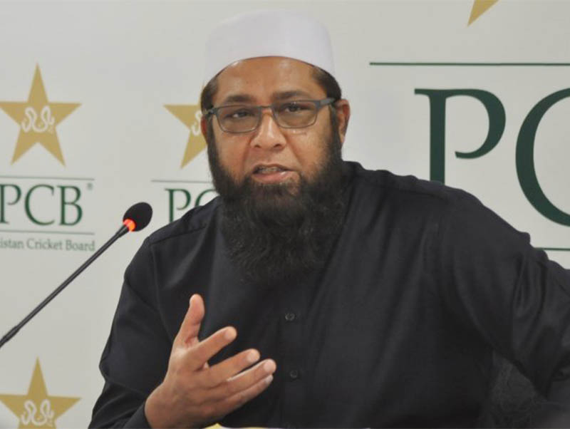 Inzamam-ul-Haq speak to media after stepping down from his post in Karachi, on Wednesday, July 17, 2019. Courtesy: PakistanCricket