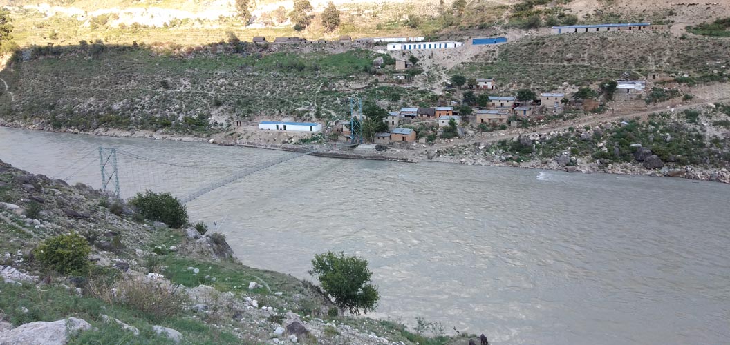 The location where the ferry is set to be constructed in Bajura district. Photo: Prakash Singh/THT
