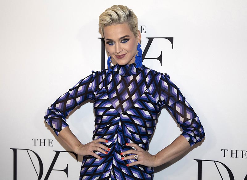 FILE: Katy Perry at the 10th annual DVF Awards at the Brooklyn Museum in New York  on April 11, 2019. Photo: AP