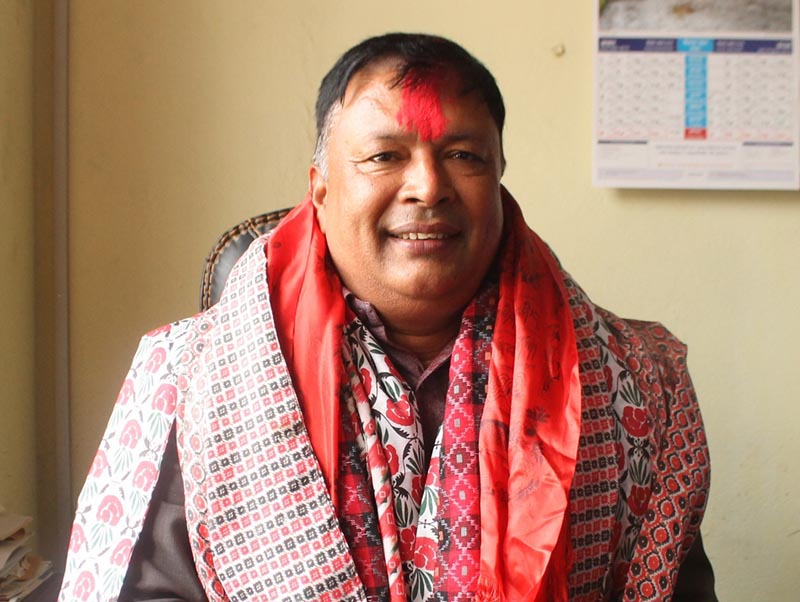 This image shows Kul Bahadur Thapa who was nominated as the chief of Administrative Department by National Sports Council on Friday, July 19, 2019. Photo: THT