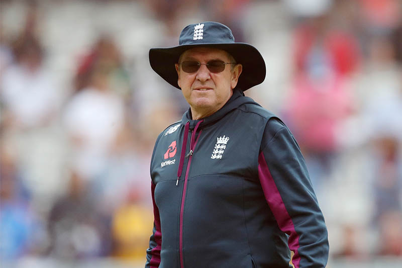England head coach Trevor Bayliss before the match. Photo: Reuters