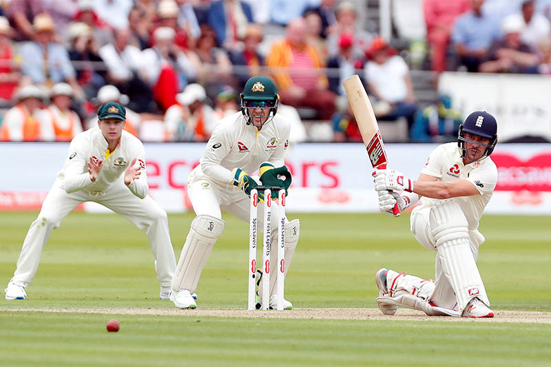 England's Rory Burns in action. Photo: Reuters