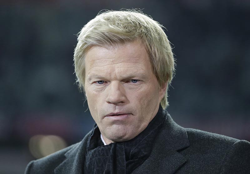 File - Former Bayern Munich goalkeeper and TV sports moderator Oliver Kahn is waiting for an interview prior to the soccer Champions League group F match between FC Bayern Munich and OSC Lille in Munich, Germany, on November 7, 2012. Photo: AP