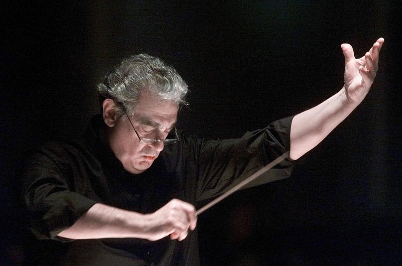 FILE - In this Saturday, January 27, 2001, file photo, Placido Domingo directs the Washington Opera Orchestra and Chorus during a rehearsal of Verdi's Requiem at Washington's Constitution Hall. Photo: AP