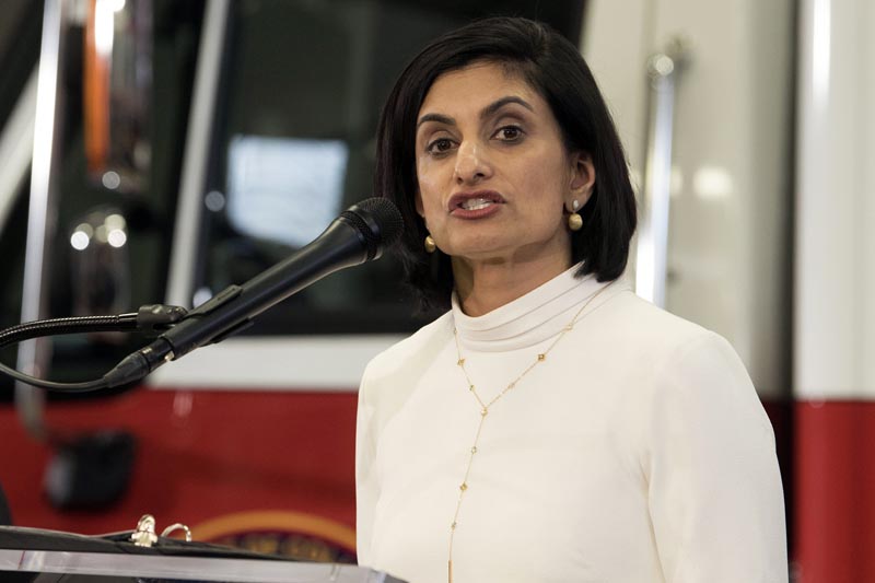 FILE - In this February 14, 2019, file photo, Centres for Medicare &amp; Medicaid Services (CMS) Administrator Seema Verma speaks during a news conference in Washington. Photo: AP