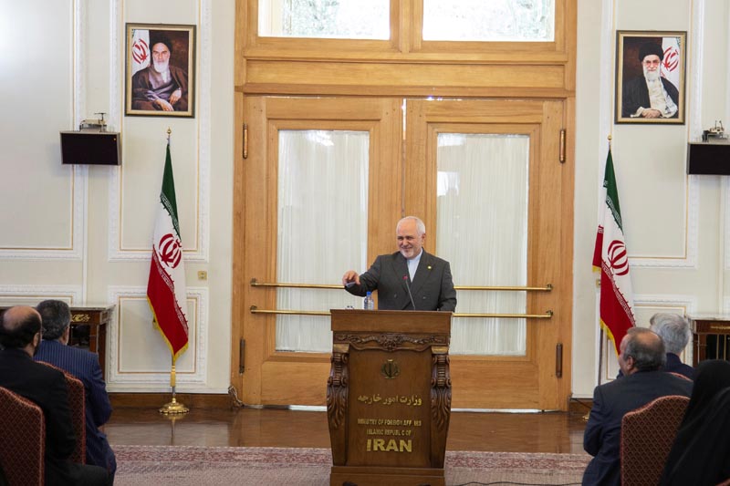 Iran's Foreign Minister Mohammad Javad Zarif speaks during a news conference in Tehran, Iran August 5, 2019. Photo: Nazanin Tabatabaee/WANA (West Asia News Agency) via Reuters